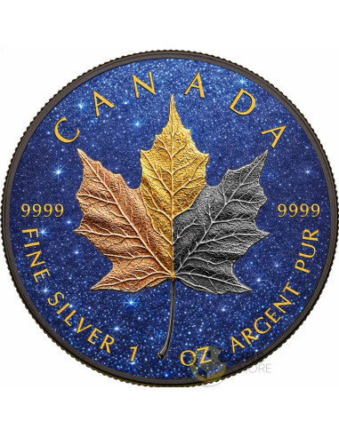 THREE METALS ONE NATION 1 Oz Silver Maple Leaf 2026 - Coins & More - Próximamente