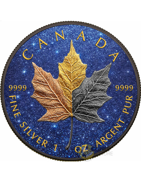 THREE METALS ONE NATION 1 Oz Silver Maple Leaf 2026 - Coins & More - Próximamente