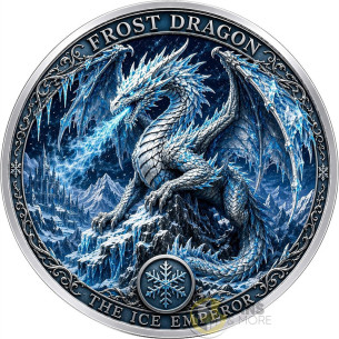 FROST DRAGON : THE ICE EMPEROR 1Kg Kilo Copper Medal 2026 - Coins & More - In Arrivo