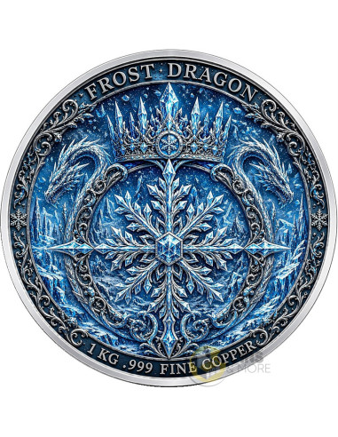 FROST DRAGON : THE ICE EMPEROR 1Kg Kilo Copper Medal 2026 - Coins & More - In Arrivo
