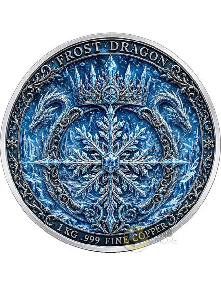 FROST DRAGON : THE ICE EMPEROR 1Kg Kilo Copper Medal 2026 - Coins & More - In Arrivo