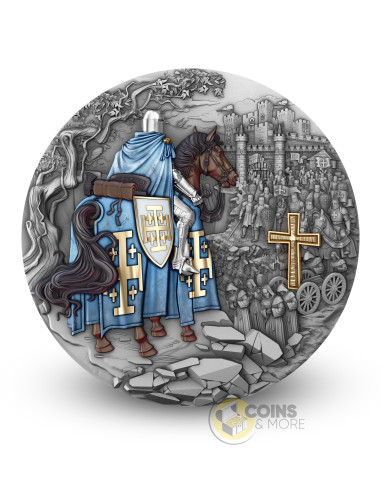JERUSALEM KNIGHTS Holy Knights 2 Oz Silver Coin 5$ Niue 2026 - Coins & More - Próximamente