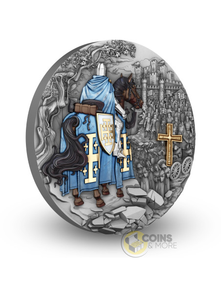 JERUSALEM KNIGHTS Holy Knights 2 Oz Silver Coin 5$ Niue 2026 - Coins & More - Próximamente