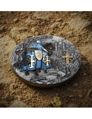 JERUSALEM KNIGHTS Holy Knights 2 Oz Silver Coin 5$ Niue 2026 - Coins & More - Próximamente