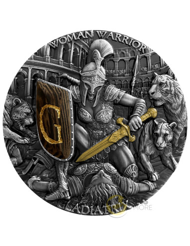 GLADIATRIX Woman Warrior 2 Oz Silver Coin 5$ Niue 2026 - Coins & More - In Arrivo