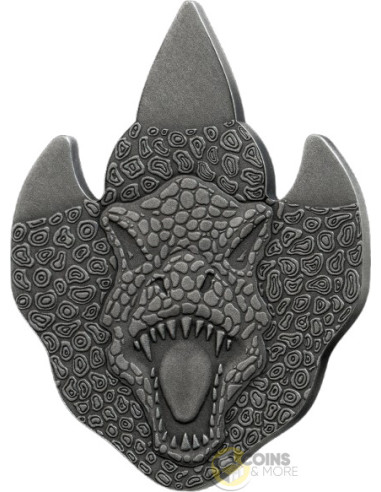 T-REX Footprint Shape 1/2 Oz Silver Coin 2 Cedis Ghana 2026 - Coins & More - À Venir