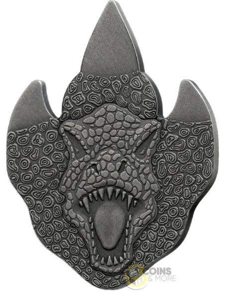 T-REX Footprint Shape 1/2 Oz Silver Coin 2 Cedis Ghana 2026 - Coins & More - À Venir