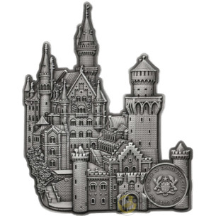 NEUSCHWANSTEIN Grand Vision Highest Precision Monuments 1 Oz Silver Coin 5 Cedis Ghana 2026 - Coins & More - À Venir