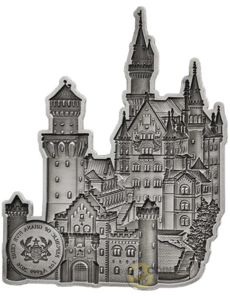 NEUSCHWANSTEIN Grand Vision Highest Precision Monuments 1 Oz Silver Coin 5 Cedis Ghana 2026 - Coins & More - À Venir