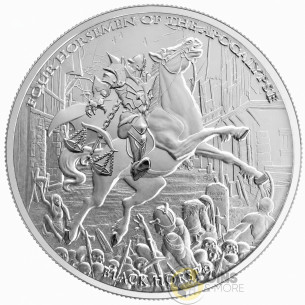 BLACK HORSE Four Horsemen Of The Apocalypse 1 Oz Silver Bullion Coin 5 Thalers 2026 - Coins & More - À Venir