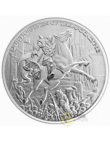 BLACK HORSE Four Horsemen Of The Apocalypse 1 Oz Silver Bullion Coin 5 Thalers 2026 - Coins & More - À Venir