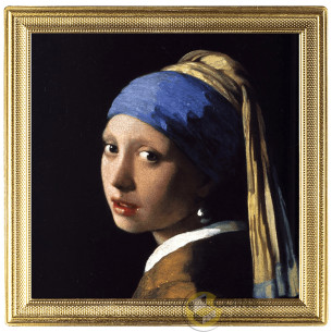 GIRL WITH THE PEARL EARRINGS World's Most Expensive Paintings 2 Oz Silver Coin 2$ Niue 2026 - Coins & More - In Arrivo