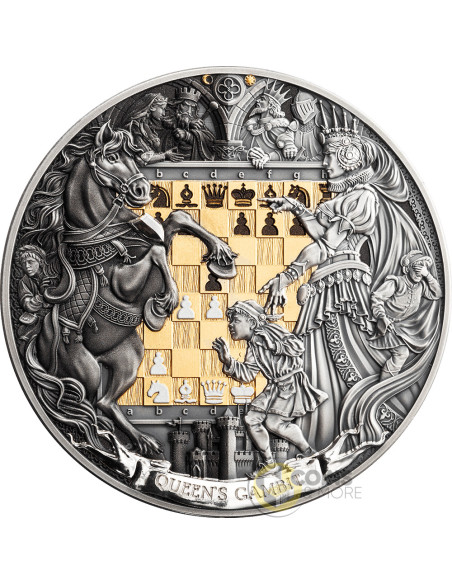 QUEEN'S GAMBIT Chess Battle 3 Oz Silver Coin 7$ Niue 2026 - Coins & More - Próximamente