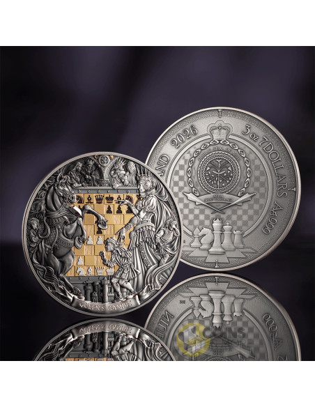 QUEEN'S GAMBIT Chess Battle 3 Oz Silver Coin 7$ Niue 2026 - Coins & More - Próximamente