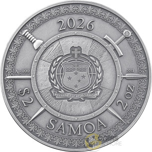 RICHARD THE LIONHEART Legends of Battlefield 2 Oz Silver Coin 2$ Samoa 2026 - Coins & More - À Venir 2