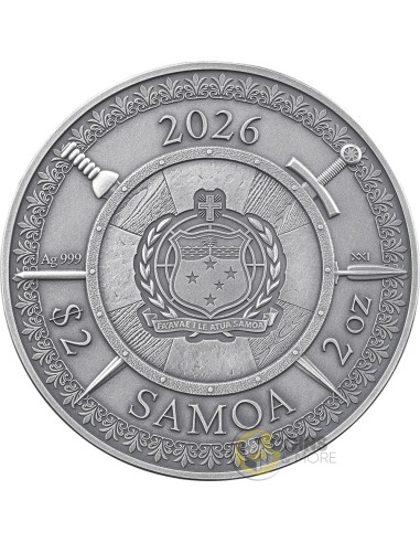 RICHARD THE LIONHEART Legends of Battlefield 2 Oz Silver Coin 2$ Samoa 2026 - Coins & More - À Venir