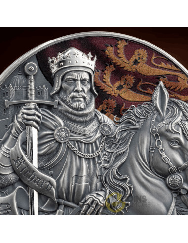 RICHARD THE LIONHEART Legends of Battlefield 2 Oz Silver Coin 2$ Samoa 2026 - Coins & More - À Venir
