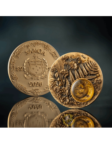 LIZARD Amber Mirage 2 Oz Silver Coin 2$ Samoa 2026 - Coins & More - Próximamente