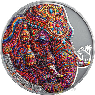 INDIAN ELEPHANT Patterns of the World 2 Oz Silver Coin 2000 Francs Cameroon 2026 - Coins & More - Próximamente