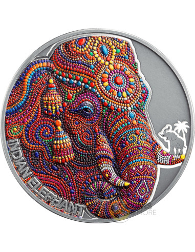 INDIAN ELEPHANT Patterns of the World 2 Oz Silver Coin 2000 Francs Cameroon 2026 - Coins & More - Próximamente