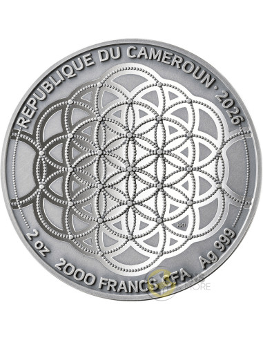 INDIAN ELEPHANT Patterns of the World 2 Oz Silver Coin 2000 Francs Cameroon 2026 - Coins & More - Próximamente
