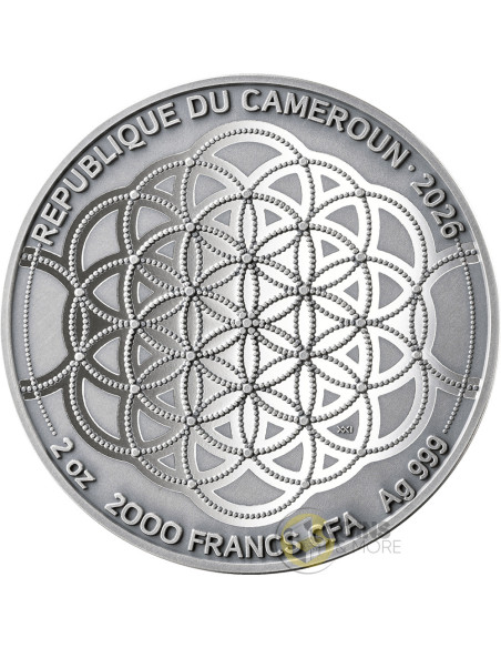 INDIAN ELEPHANT Patterns of the World 2 Oz Silver Coin 2000 Francs Cameroon 2026 - Coins & More - Próximamente