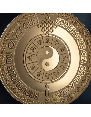 YEAR OF THE GOAT Lunar Zodiac Golden Collection Silver Coin 500 Francs Cameroon 2027 - Coins & More - À Venir