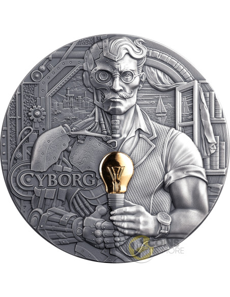 CYBORG Dual Essence 2 Oz Silver Coin 2000 Francs Cameroon 2026 - Coins & More - Próximamente