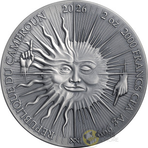 CYBORG Dual Essence 2 Oz Silver Coin 2000 Francs Cameroon 2026 - Coins & More - Próximamente 2