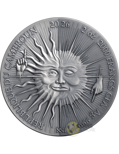 CYBORG Dual Essence 2 Oz Silver Coin 2000 Francs Cameroon 2026 - Coins & More - Próximamente