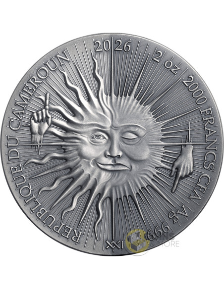 CYBORG Dual Essence 2 Oz Silver Coin 2000 Francs Cameroon 2026 - Coins & More - Próximamente