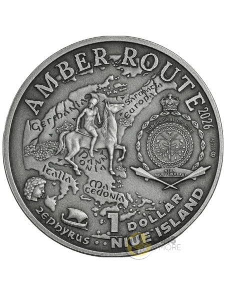 CZECHIA Amber Route Silver Coin 1$ Niue 2026 - Coins & More - À Venir