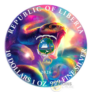 WHISPER OF THE GORGON 1 Oz Silver Coin 10$ Liberia 2026 - Coins & More - Coming Soon 2