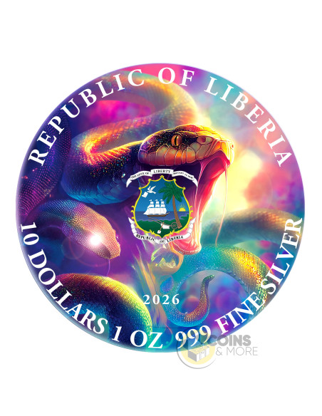 WHISPER OF THE GORGON 1 Oz Silver Coin 10$ Liberia 2026 - Coins & More - Coming Soon