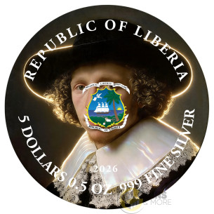 GIRL WITH A PEARL EARRING 0.5 Oz Silver Coin 5$ Liberia 2026 - Coins & More - Coming Soon 2