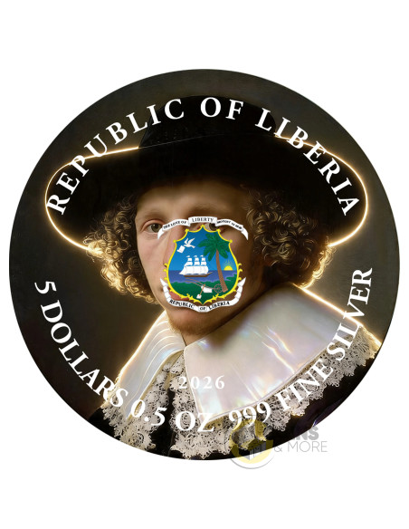 GIRL WITH A PEARL EARRING 0.5 Oz Silver Coin 5$ Liberia 2026 - Coins & More - Coming Soon