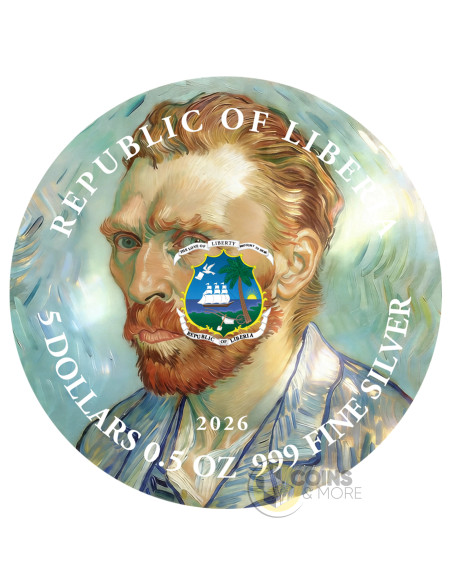STARRY NIGHT OVER THE RHONE 0.5 Oz Silver Coin 5$ Liberia 2026 - Coins & More - Coming Soon