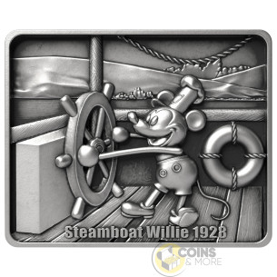 STEAMBOAT WILLIE 1928 Silver Bar - Coins & More - Coming Soon