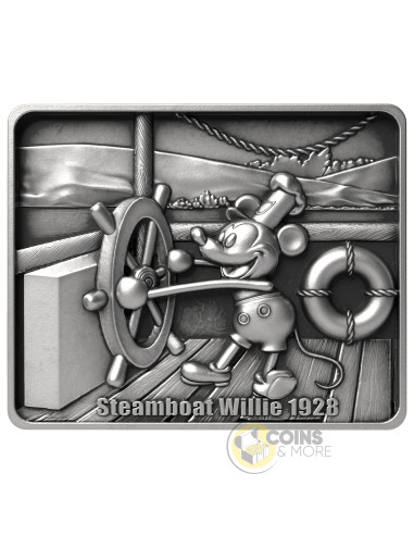STEAMBOAT WILLIE 1928 Silver Bar - Coins & More - Coming Soon