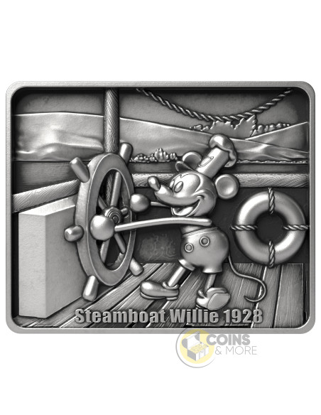STEAMBOAT WILLIE 1928 Silver Bar - Coins & More - Coming Soon
