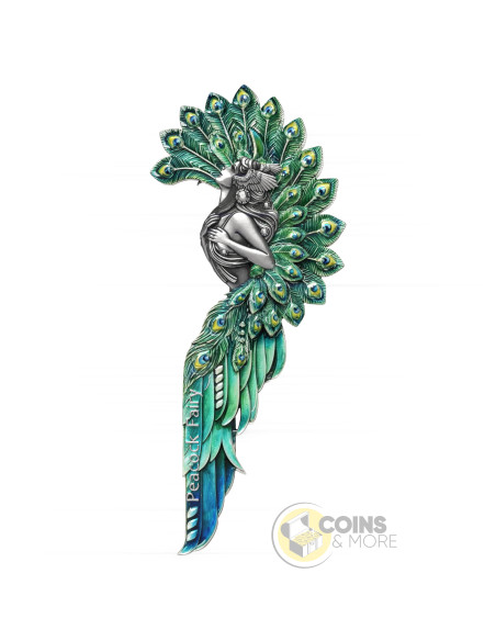 PEACOCK FAIRY 2 Oz Silver UV Coin 2000 Francs Cameroon 2027 - Coins & More - Próximamente