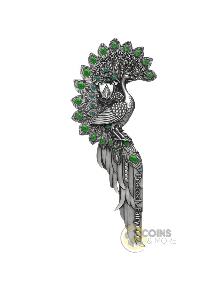 PEACOCK FAIRY 2 Oz Silver UV Coin 2000 Francs Cameroon 2027 - Coins & More - Próximamente