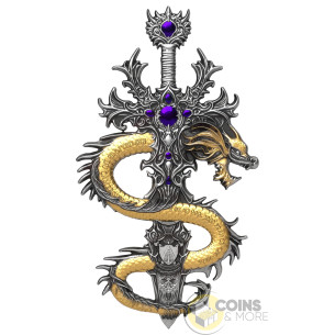 THE OBSIDIAN OATH Amulet 2 Oz Silver UV Coin 2000 Francs Cameroon 2026 - Coins & More - Coming Soon 2
