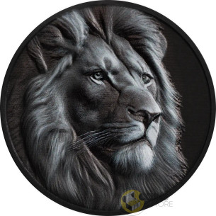 LION Black and White 1 Oz Silver Coin 5$ Cook Islands 2026 - Coins & More - Coming Soon