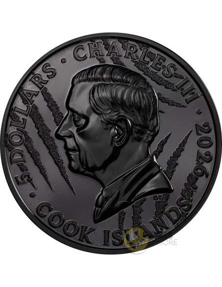 LION Black and White 1 Oz Silver Coin 5$ Cook Islands 2026 - Coins & More - Coming Soon