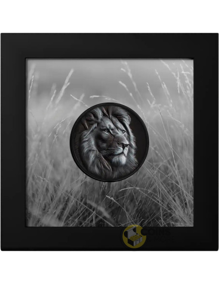 LION Black and White 1 Oz Silver Coin 5$ Cook Islands 2026 - Coins & More - Coming Soon
