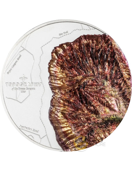 BRYCE CANYON Topography 5 Oz Silver Coin 25$ Cook Islands 2026 - Coins & More - Coming Soon