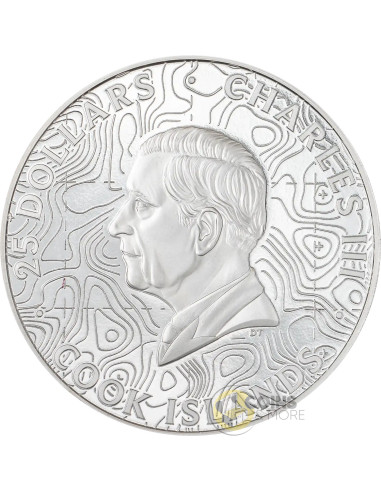 BRYCE CANYON Topography 5 Oz Silver Coin 25$ Cook Islands 2026 - Coins & More - Coming Soon