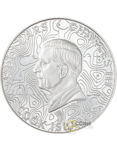 BRYCE CANYON Topography 5 Oz Silver Coin 25$ Cook Islands 2026 - Coins & More - Coming Soon