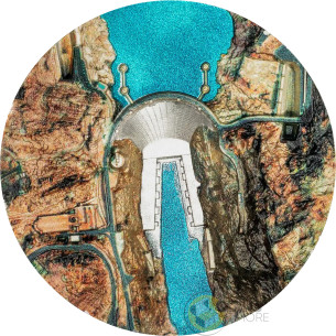 HOOVER DAM 2 Oz Silver Coin 10$ Cook Islands 2026 - Coins & More - Coming Soon